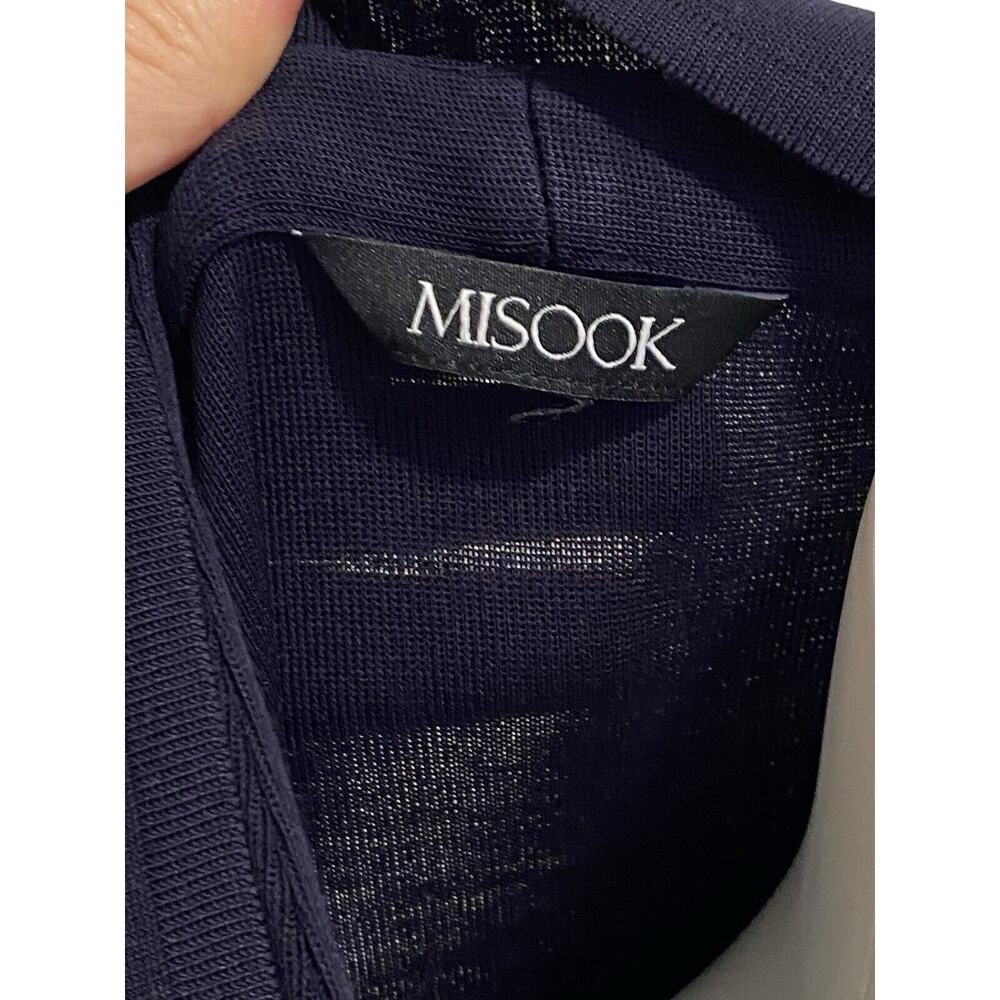 Exclusively Misook Blue Solid Belted Sweater Card… - image 8